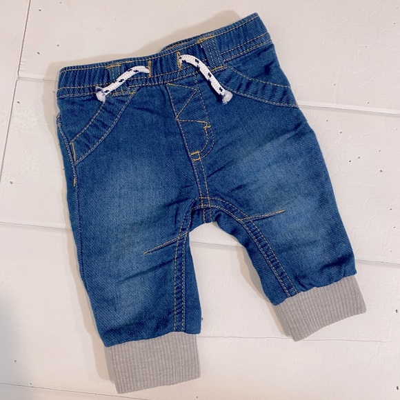 Cat & Jack Dark Knit Denim Jean Pants | NB - Picture 3 of 6